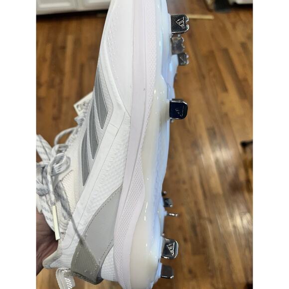 adidas Icon 7 BOOST Baseball Metal Cleats White Silver S23847 Men's Size 7 - Picture 11 of 12